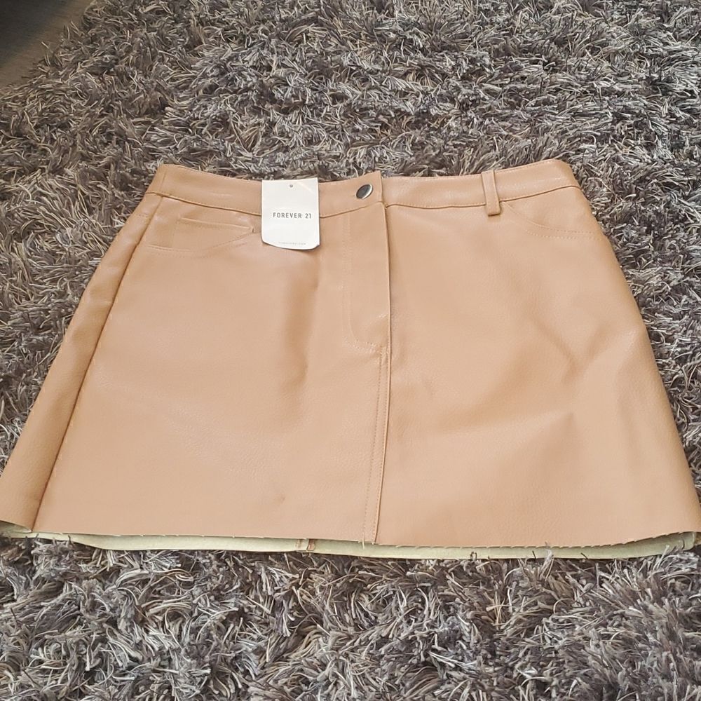 Womens Faux Leather Mini Skirt